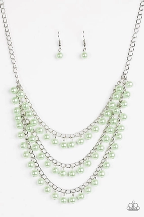 Paparazzi Accessories ?Chicly Classic - Green ? Flat Rate Ship $4.50? Lightweight Adornment Contemporary Style