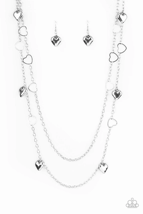 Paparazzi Accessories ?Chicly Cupid - Silver Necklace? Flat Rate Ship $4.50? Charming Accessory Fashion Accessory