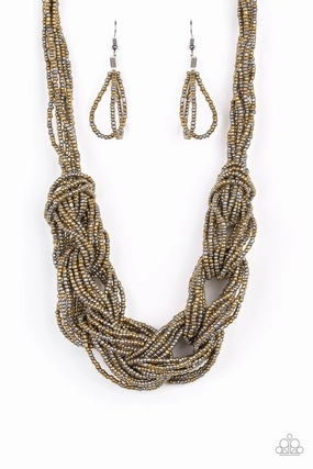 Spring Gift Urban Street Paparazzi Accessories ?City Catwalk - Brass Necklace? Flat Rate Ship $4.50?
