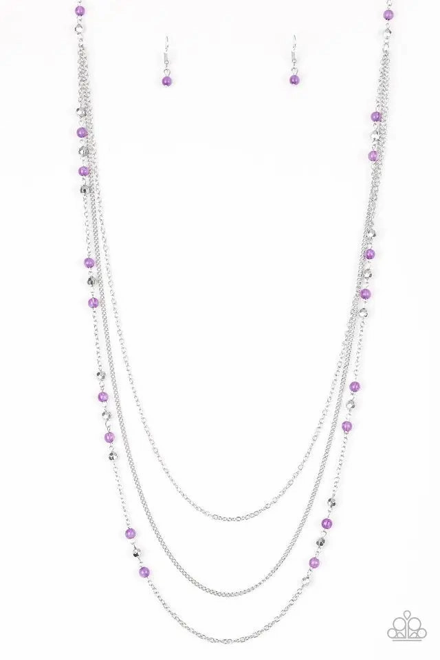Paparazzi Accessories ?Colorful Cadence - Purple Necklace? Flat Rate Ship $4.50? Elegant Fit