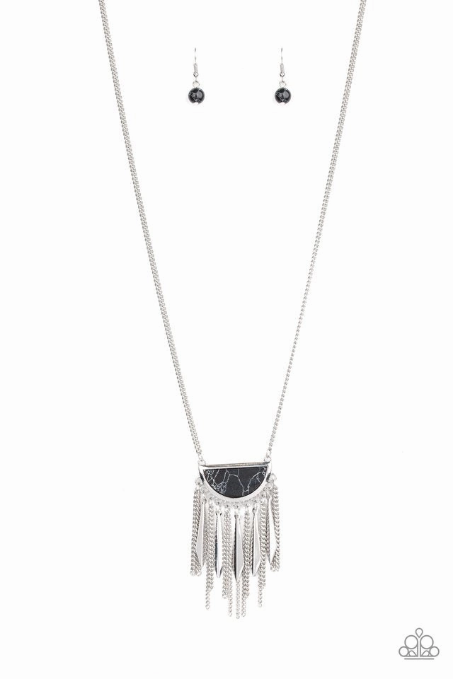 Lively Charm Linked Chain Item Paparazzi Accessories ?Desert Hustle - Black Necklace? Flat Rate Ship $4.50?