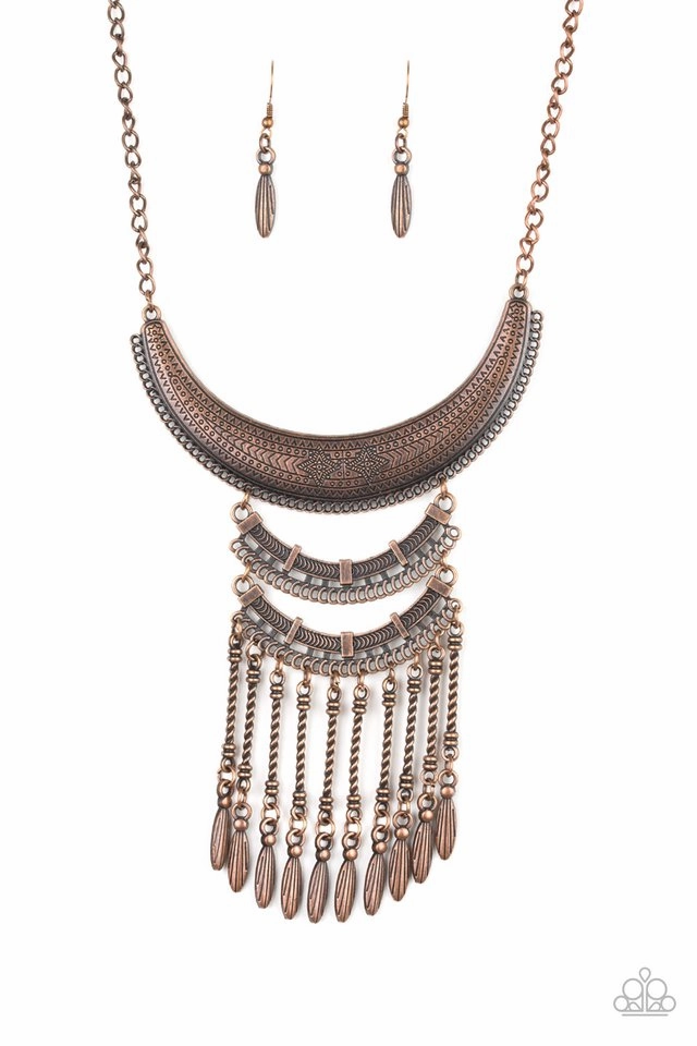 Paparazzi Accessories ?Eastern Empress - Copper Necklace?Flat Rate Ship $4.50? Statement Look