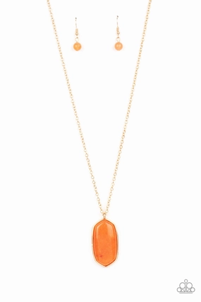 Paparazzi Accessories ?Elemental Elegance - Orange Necklace?Flat Rate Ship $4.50? Formal Gift Travel Essential