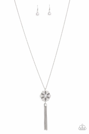 Long Adornment Paparazzi Accessories ?Fine Florals - Silver Necklace? Flat Rate Ship $4.50?
