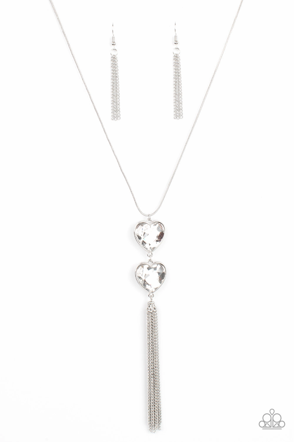 Worldwide Adornment Paparazzi Accessories ?Flirtatious of Them All - White Heart Necklace? Flat Rate Ship $4.50?