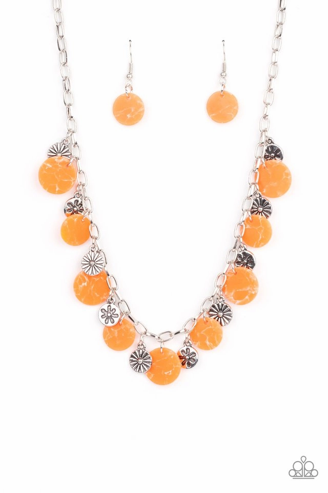 Paparazzi Accessories ?Flower Powered - Orange Necklace? Flat Rate Ship $4.50? Affordable Gift Modern Accessory
