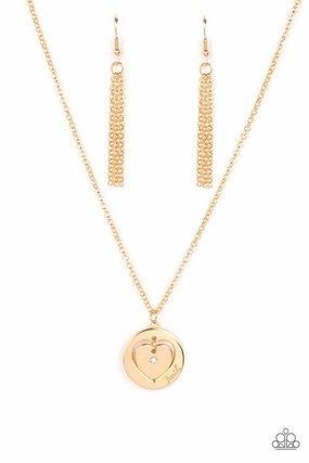 Paparazzi Accessories ?Heart Full of Faith - Gold Necklace? Flat Rate Ship $4.50? Daily Highlight Timeless Gift