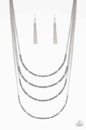 Sweet Touch Paparazzi Accessories ?It Will Be Over MOON - Silver Necklace?Flat Rate Ship $4.50?