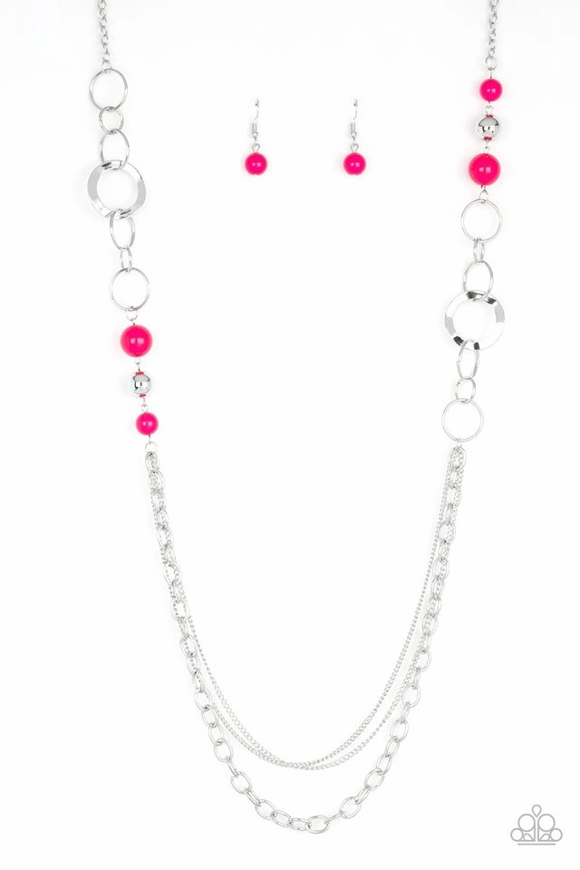 Fashionable Design Paparazzi Accessories ?Modern Motley - Pink Necklace?Flat Rate Ship $4.50?