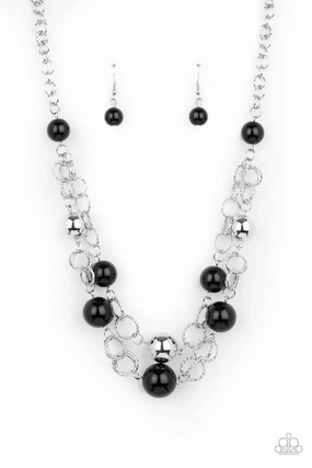 Modern Piece Paparazzi Accessories ?New Age Knockout - Black Necklace? Flat Rate Ship $4.50?