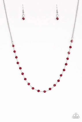Ornamental Chain Jewelry Paparazzi Accessories ?Party Like A Princess - Red Necklace? Flat Rate Ship $4.50?