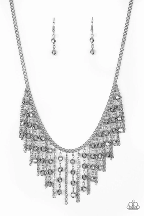 Paparazzi Accessories ?Rebel Remix - Silver Necklace?Flat Rate Ship $4.50? Chic Street
