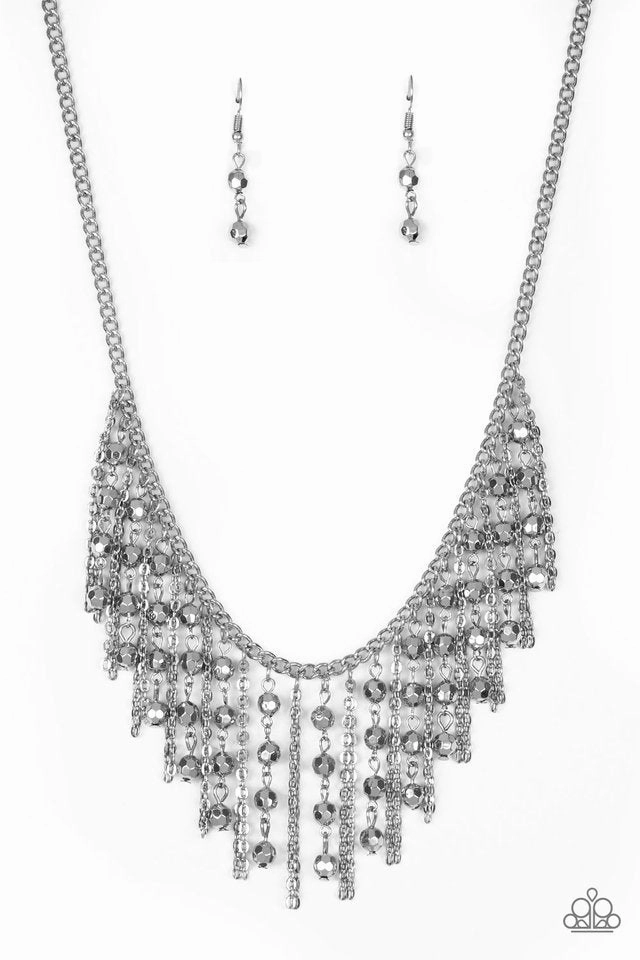 Paparazzi Accessories ?Rebel Remix - Silver Necklace?Flat Rate Ship $4.50? Chic Street