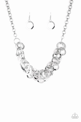 Paparazzi Accessories ?Ringing In The Bling - Silver Necklace? Flat Rate Ship $4.50? Beautiful Present Concert Style