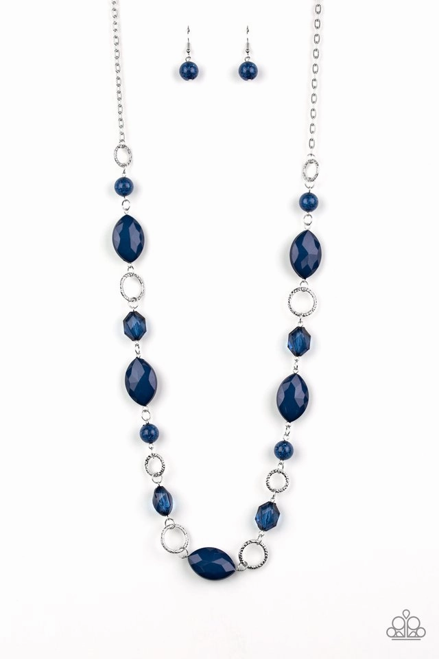 Paparazzi Accessories ?Shimmer Simmer - Blue Necklace? Flat Rate Ship $4.50? Weekend Present Celebration Accessory