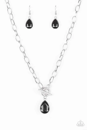 Paparazzi Accessories ?So Sorority - Black Necklace? Flat Rate Ship $4.50? Romantic Moment Playful Accent
