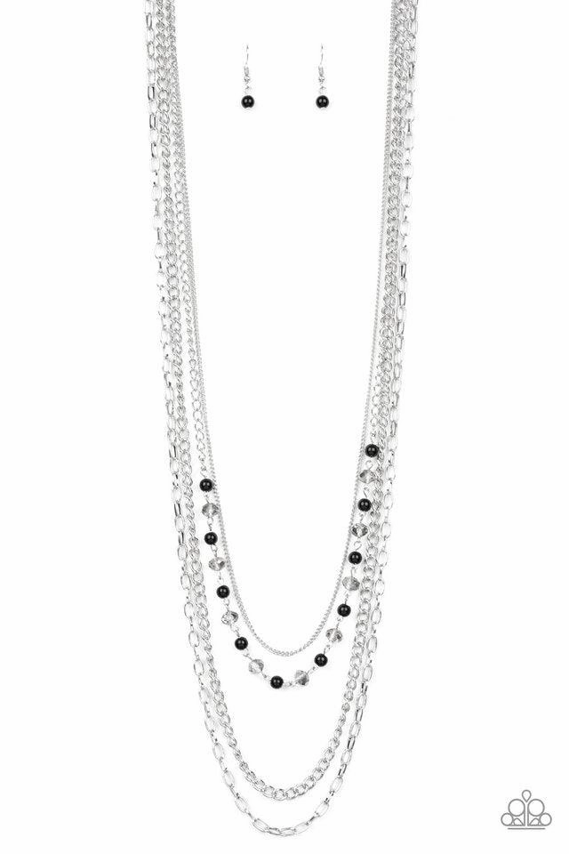 Paparazzi Accessories ?SoHo Sophistication - Black Necklace? Flat Rate Ship $4.50? Long Adornment Premium item