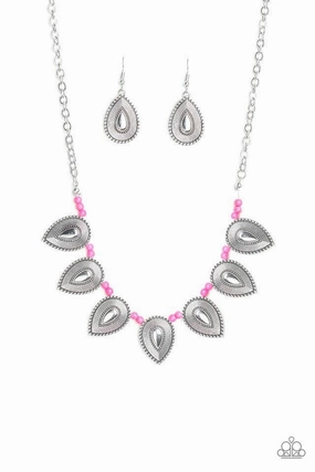 Paparazzi Accessories ?Terra Trailblazer - Pink Necklace? Flat Rate Ship $4.50? Daily Use Jewelry