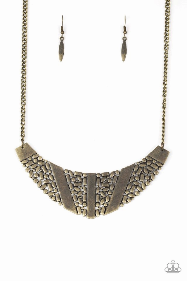 Paparazzi Accessories ?Terra Trailbreaker - Brass Necklace? Flat Rate Ship $4.50? Layered Look
