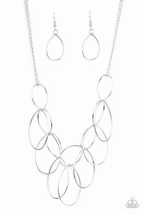 For Confidence Lightweight Item Paparazzi Accessories ?Top-TEAR Fashion - Silver Necklace? Flat Rate Ship $4.50?