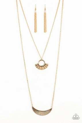 Paparazzi Accessories ?Tribal Trek - Gold Necklace? Flat Rate Ship $4.50? handmade piece