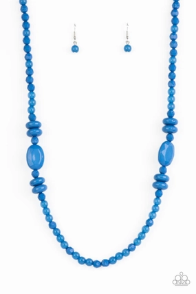 Party Mood Paparazzi Accessories ?Tropical Tourist - Blue Necklace? Flat Rate Ship $4.50?
