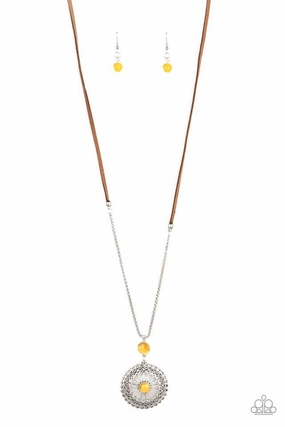 Paparazzi Accessories ?Where No MANDALA Has Gone Before - Yellow Necklace?Flat Rate Ship $4.50? High-End Style