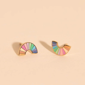 Timeless Feature Pastel Rainbow Stud Earrings