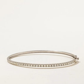 Chic Day Pave Set Diamond Bangle | 1.32ctw | 7" |