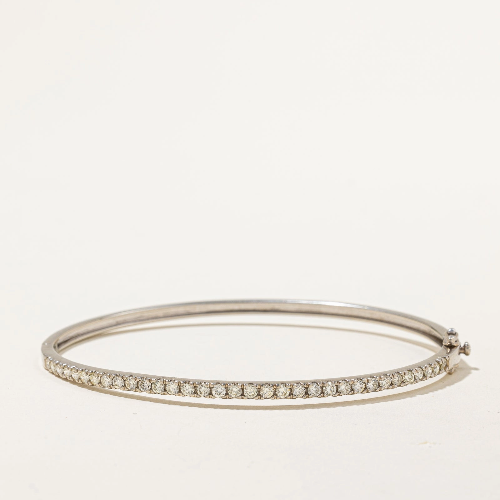 Chic Day Pave Set Diamond Bangle | 1.32ctw | 7" |