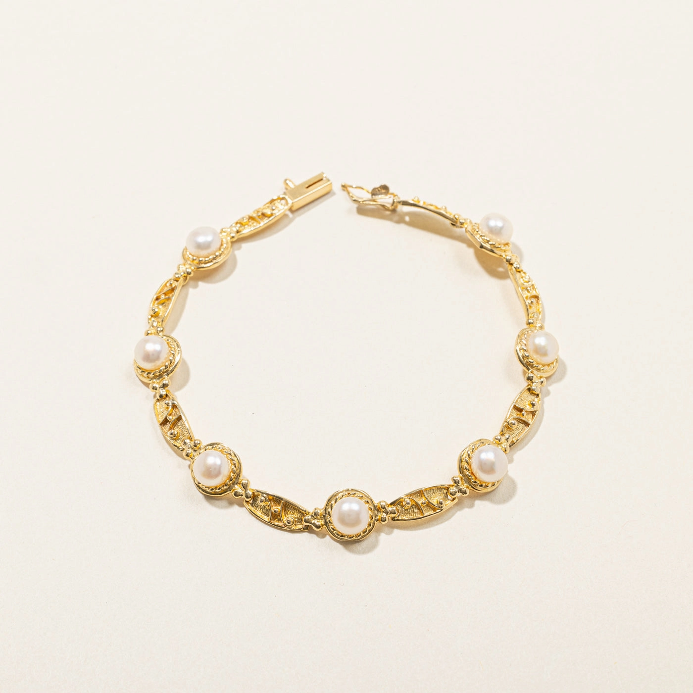 Gloss Shine Pearl Chain Bracelet | 7.5"|