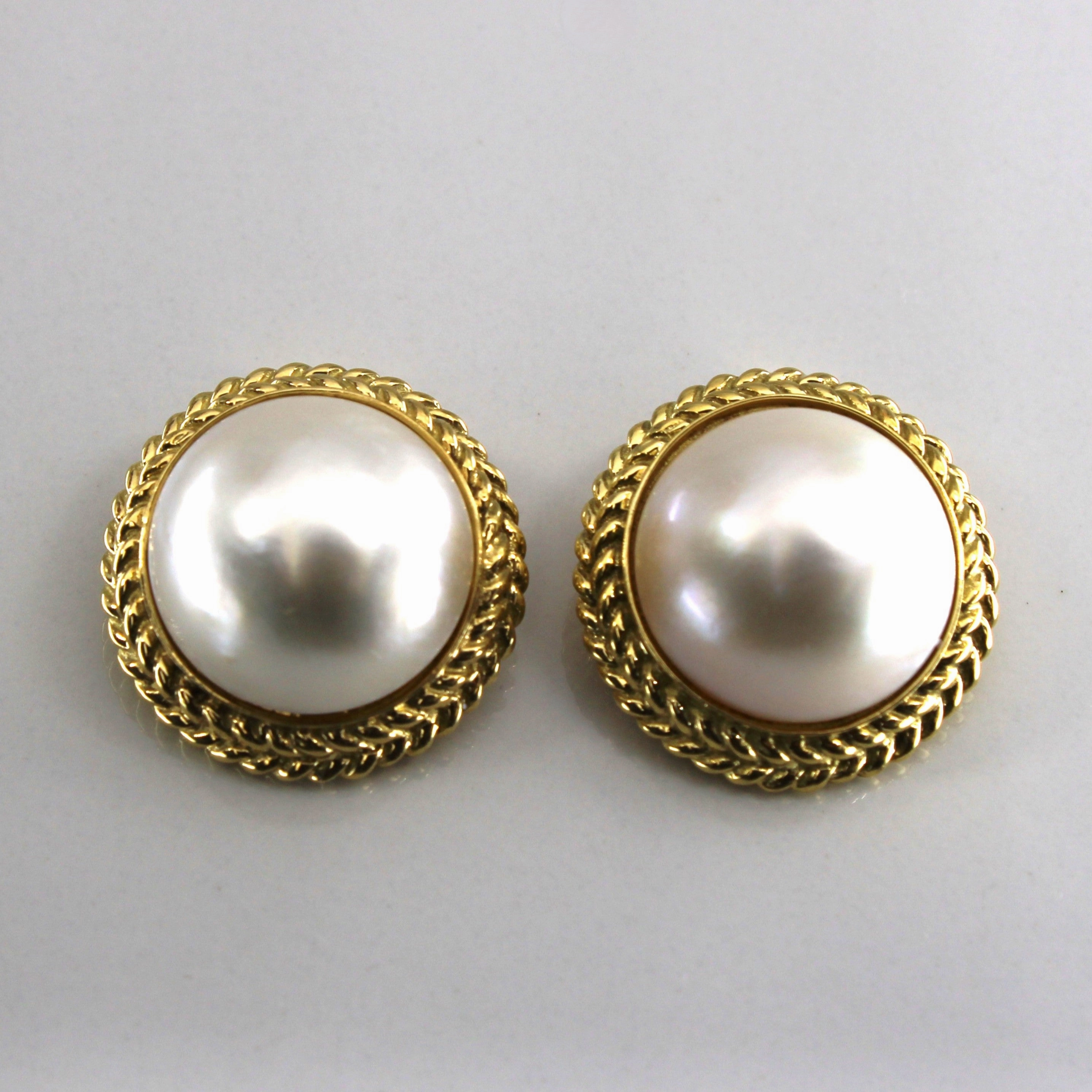 Party Ready Pearl Clip Backing Stud Earrings