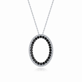 Family Bond Sterling Silver Pendant Necklace with Clear and Colored Stone On Diamond Cut Chain