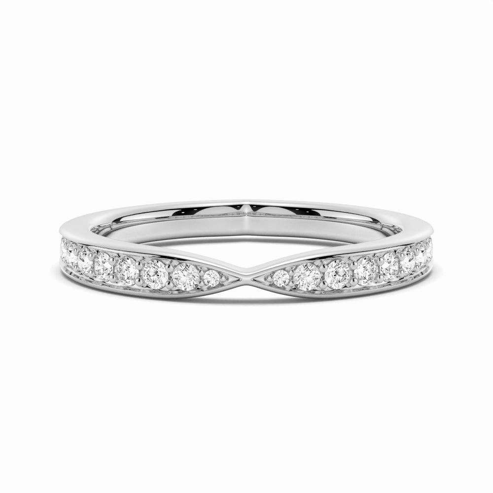 Traditional Craft Petite Infinity Pave Moissanite Wedding Band