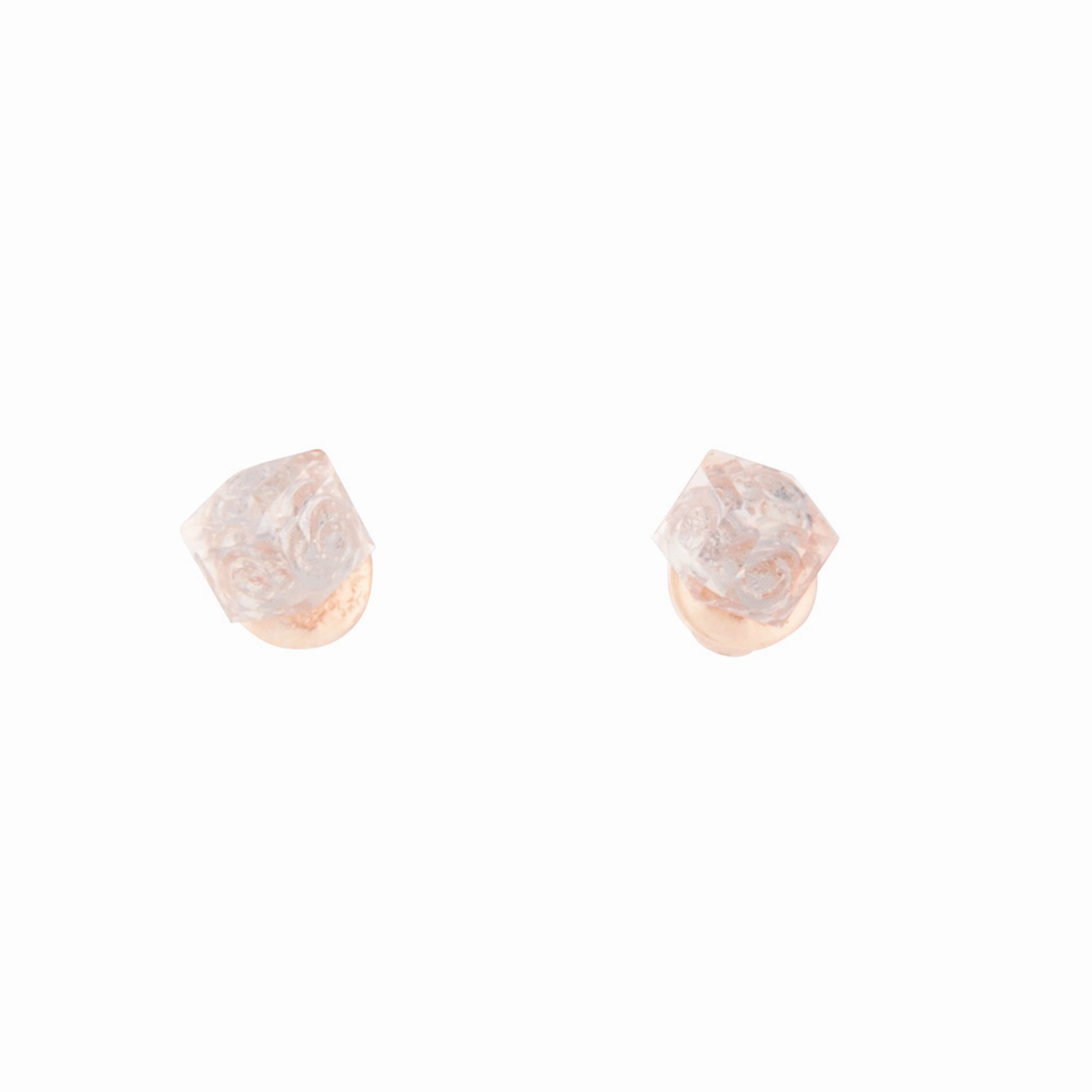 Brilliant Style Pink 3D Cube Stud Earrings
