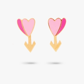 Baby Pink and Hot Pink Tulips Multiway Earring Stud Lightweight Look Night Piece