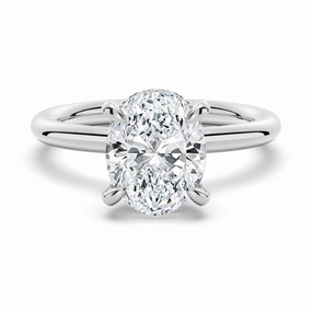 HighEnd Decoration Oval Solitaire Moissanite Engagement Ring
