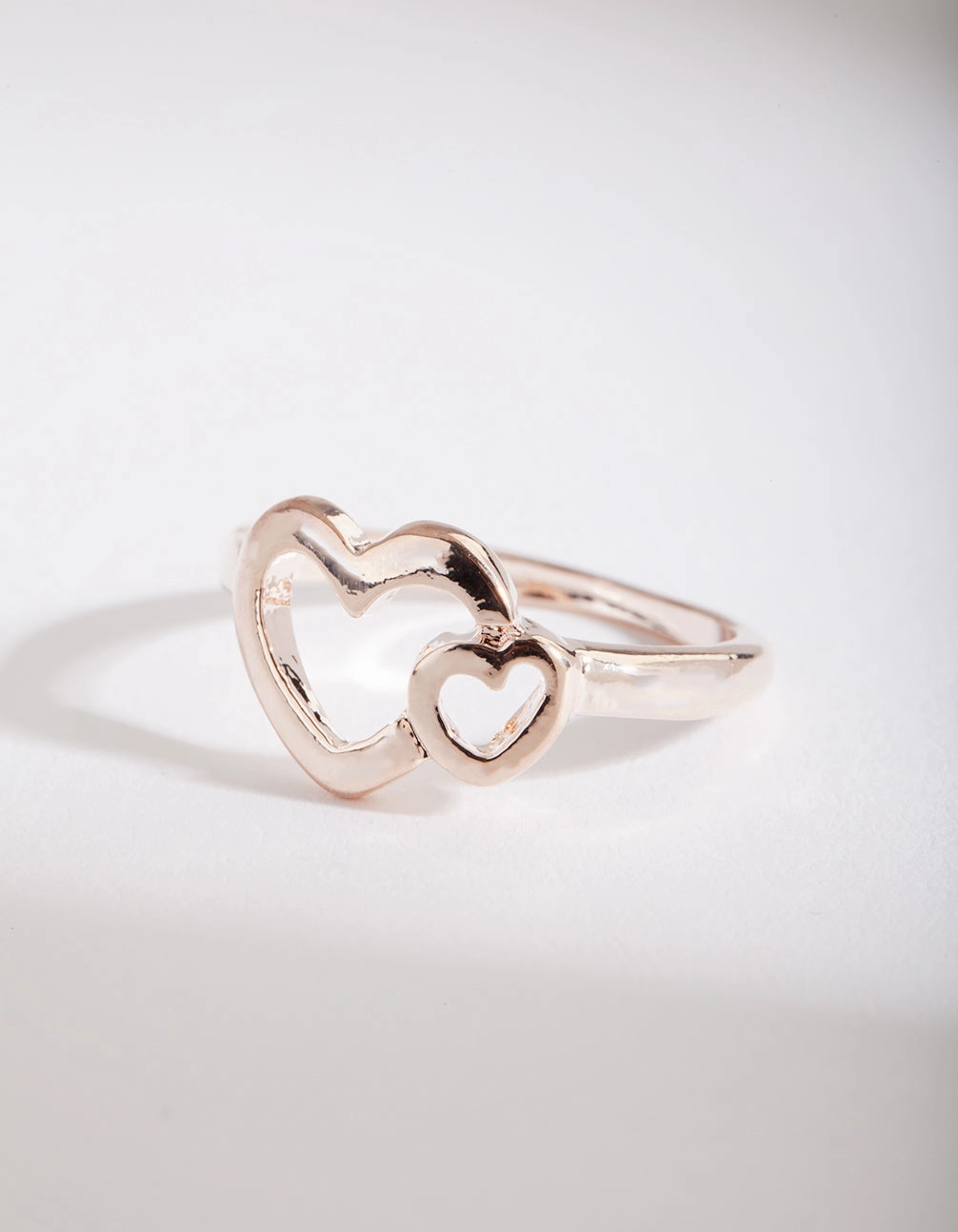 Gold Double Heart Ring Timeless Jewelry