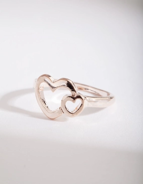 Gold Double Heart Ring Timeless Jewelry
