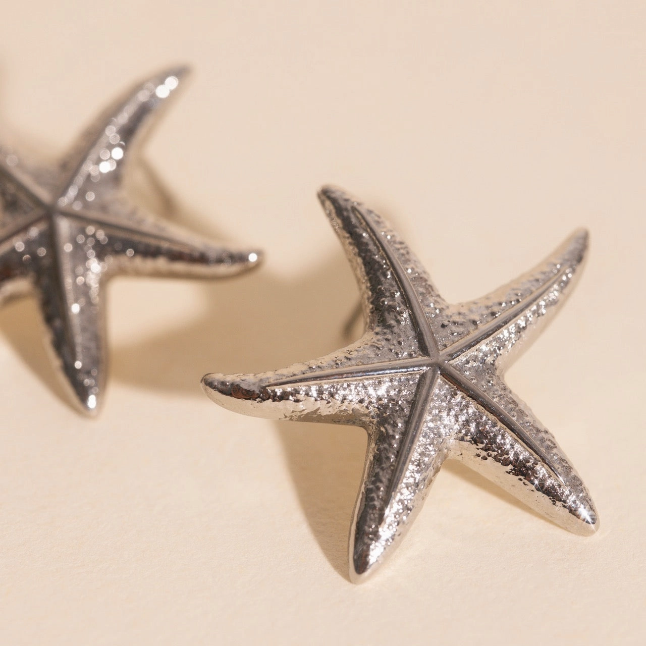 Jumbo Starfish Stud Earrings Handmade Jewelry Pieces