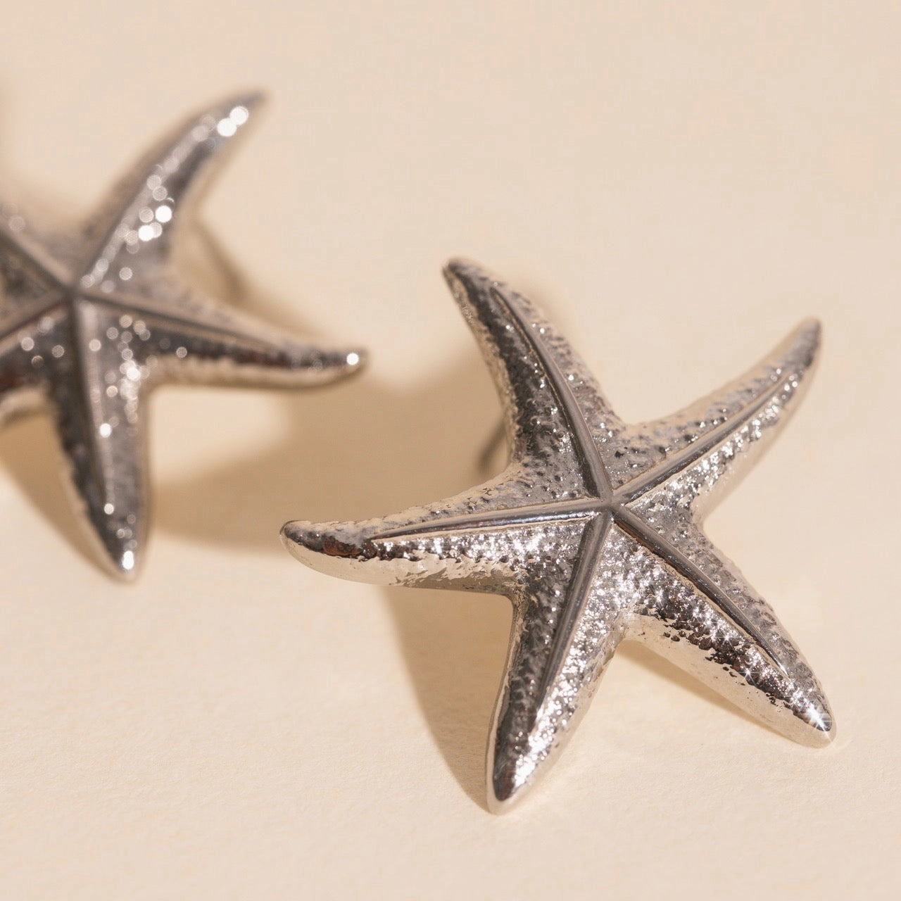 Jumbo Starfish Stud Earrings Contemporary Craft