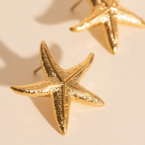 Jumbo Starfish Stud Earrings Easy Style