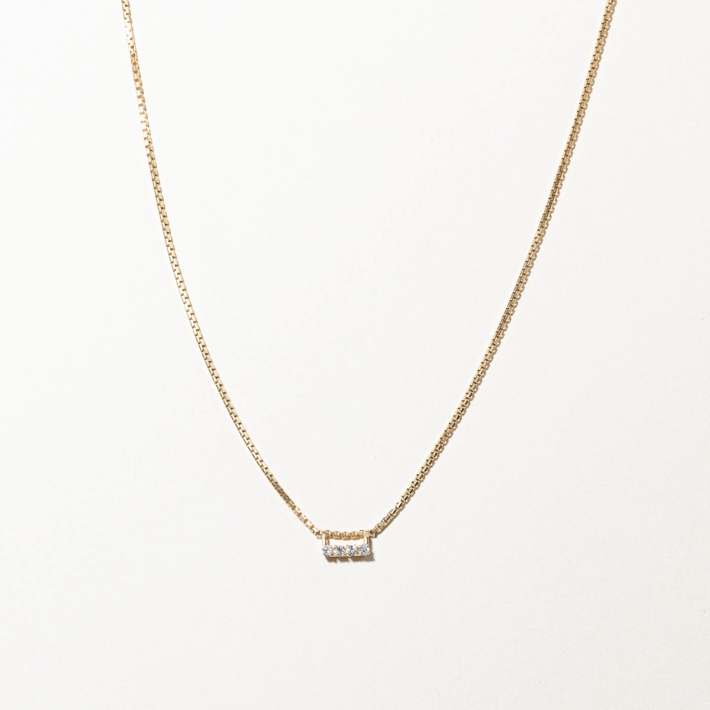 Precious Craft Pastel Light Diamond Box Chain | 0.06ctw | 15"|