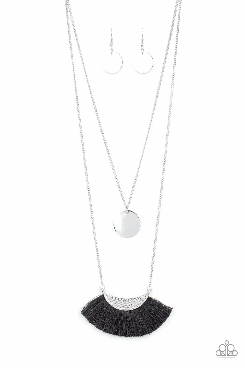 Lucky Charm Paparazzi Accessories ? Tassel Temptation - Black Necklace?Flat Rate Ship $4.50?