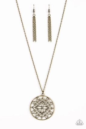 Paparazzi Accessories ? Mandala Melody - Brass Necklace?Flat Rate Ship $4.50? Glam Accent