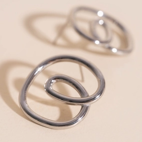 Chic Highlight Fall Vibes Rip Tide Stud Earrings