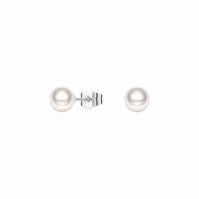 Perfect Finish 6mm Solitaire Freshwater Cultured Pearl Stud Earrings