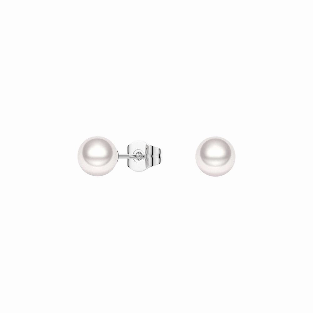 Perfect Finish 6mm Solitaire Freshwater Cultured Pearl Stud Earrings