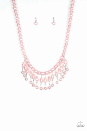 Spring Gift Cold Weather Paparazzi Accessories ? Miss Majestic - Pink Necklace?Flat Rate Ship $4.50?