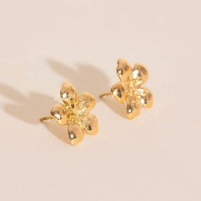 Hibiscus Stud Earrings Everyday Glow understated look